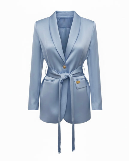 COM1033 TAILLEUR SATIN AZZURRO