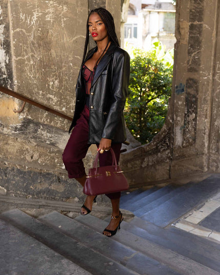 GIA1194 GIACCA ECOPELLE NERO