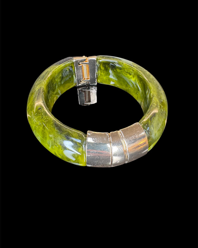 BRA0325 BRACCIALE MADREPERLA VERDE