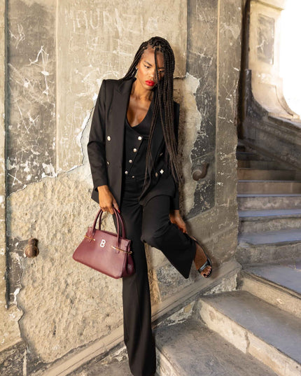 COM1297 TAILLEUR CON GILET NERO