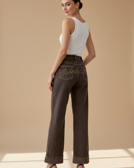 PAN4876 DENIM ROBERTA BIAGI STRASS