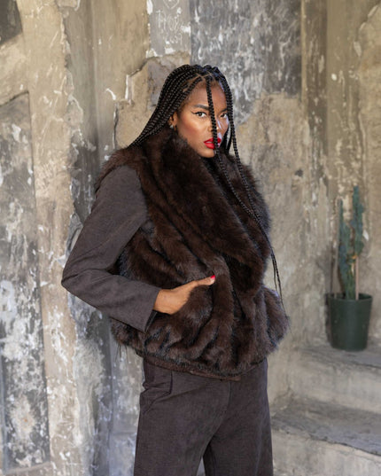 GIL0363 GILET REVERSIBILE MORO