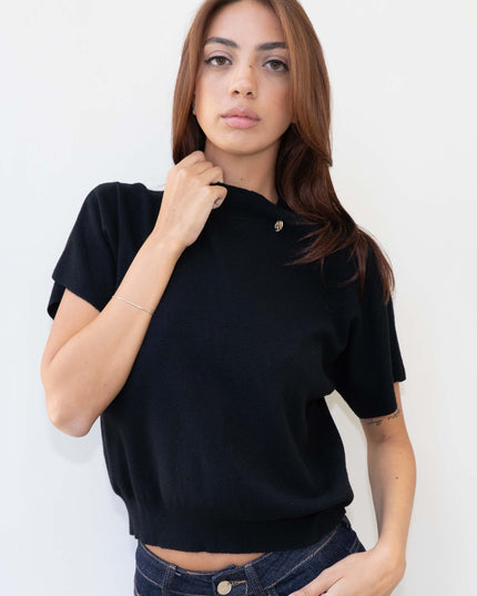 MAG8155 MAGLIA MEZZOCOLLO NERO