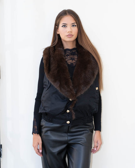 GIL0363 GILET REVERSIBILE NERO