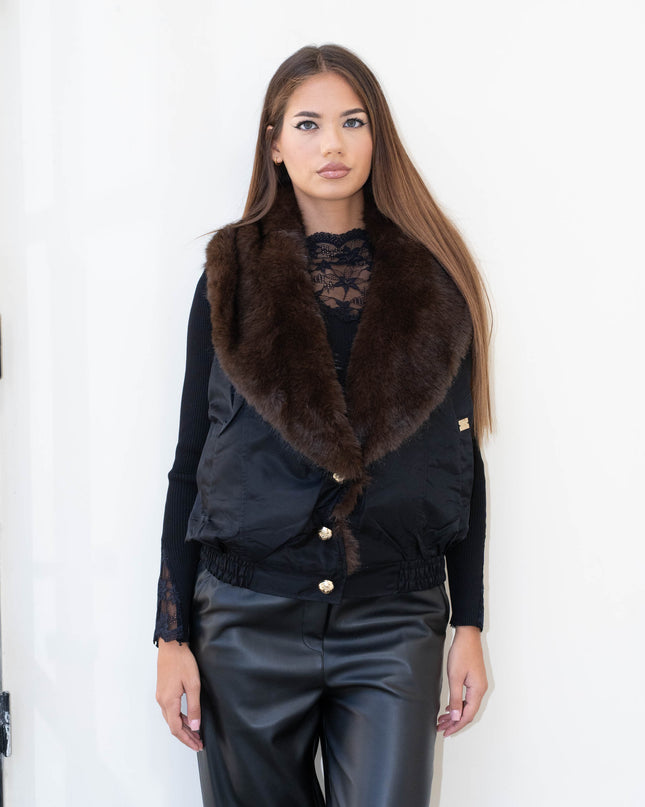 GIL0363 GILET REVERSIBILE NERO