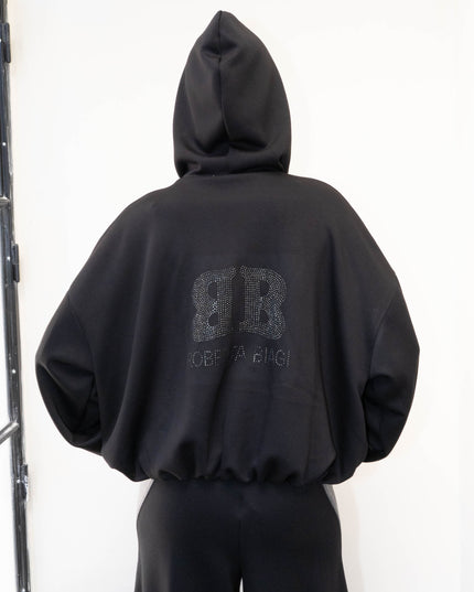 COM1299 COMPLETO TUTA TRICOLORE NERO