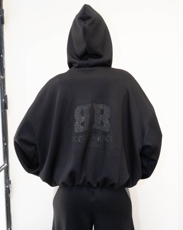 COM1299 COMPLETO TUTA TRICOLORE NERO