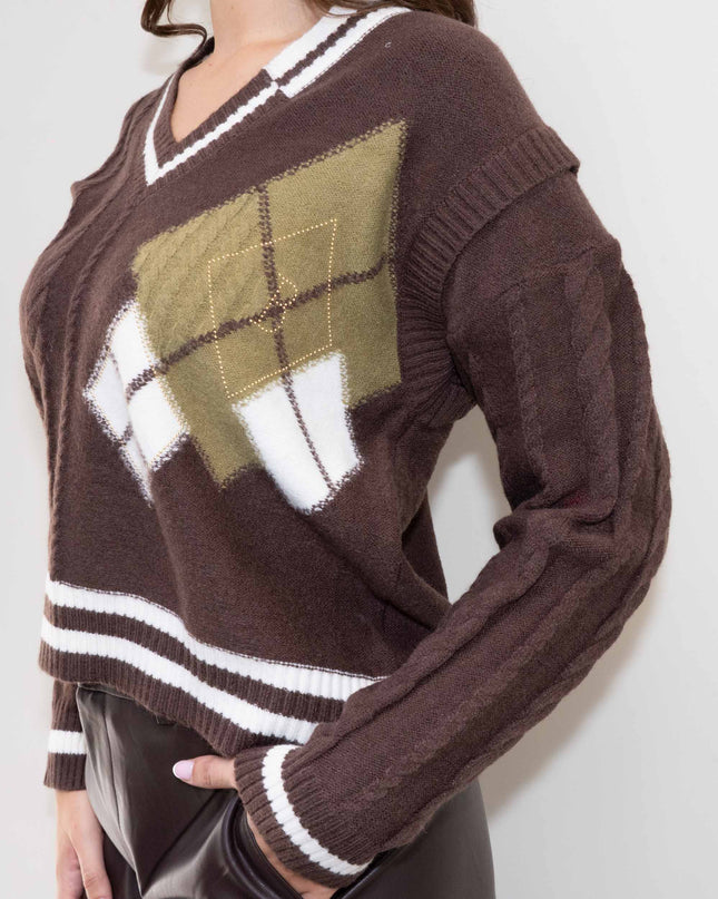MAG8148 MAGLIA CON MANICA TRECCIA MORO