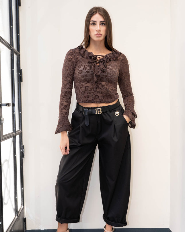 MAG8163 MAGLIA IN MACRAME MORO
