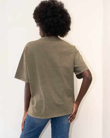 MAG8150 T-SHIRT CON BORCHIE VERDE