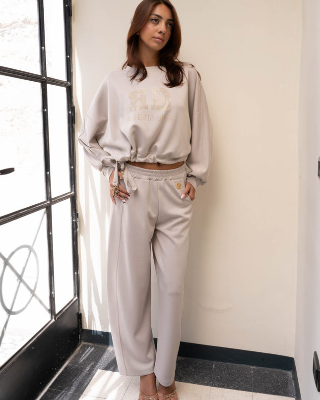 COM1282 COMPLETO TUTA CON MAGLIA BB BORCHIE BEIGE