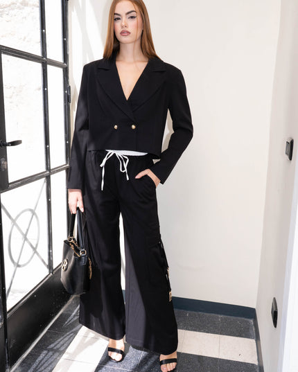 COM1308 TAILLEUR CON GIACCA CORTA NERO