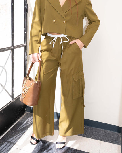 COM1308 TAILLEUR CON GIACCA CORTA VERDE