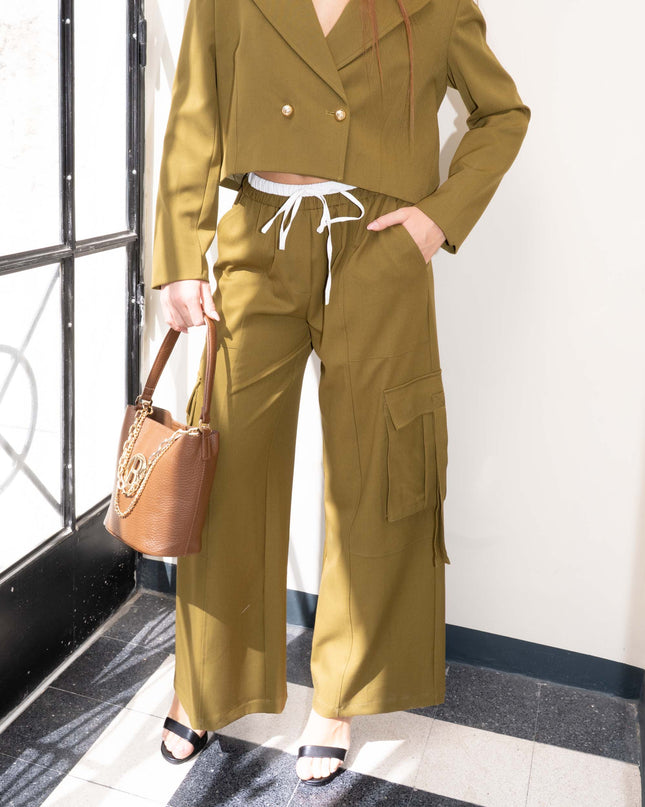 COM1308 TAILLEUR CON GIACCA CORTA VERDE