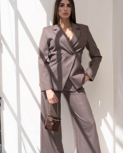COM1312 TAILLEUR FRESCO LANA TAUPE
