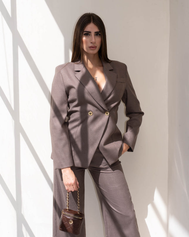 COM1312 TAILLEUR FRESCO LANA TAUPE