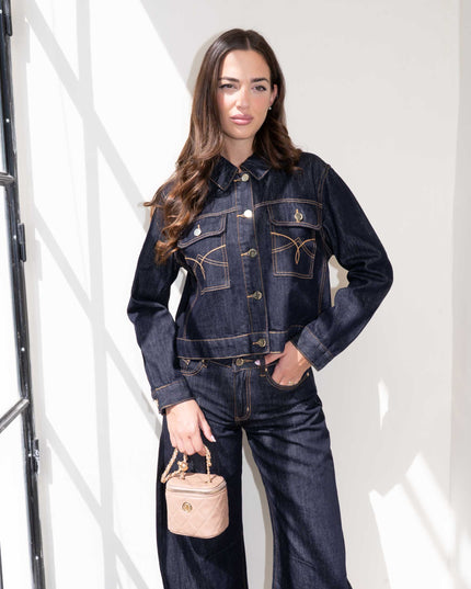 COM1277 COMPLETO DENIM PANTALONE E GIUBBINO