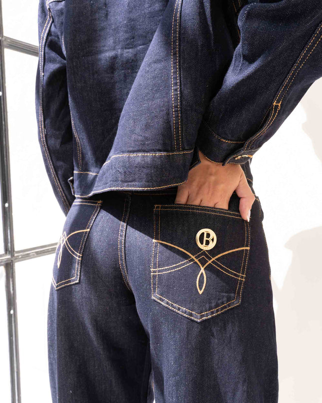 COM1277 COMPLETO DENIM PANTALONE E GIUBBINO