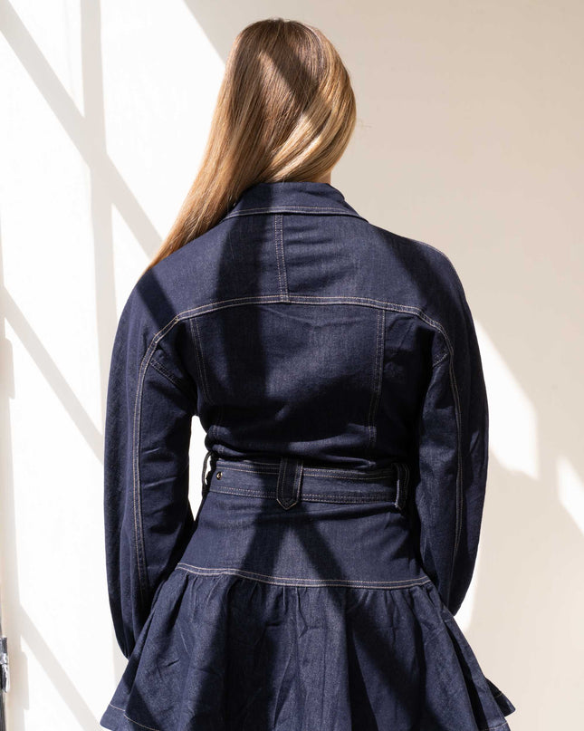 ABI3997 ABITO DENIM CON VOILANT