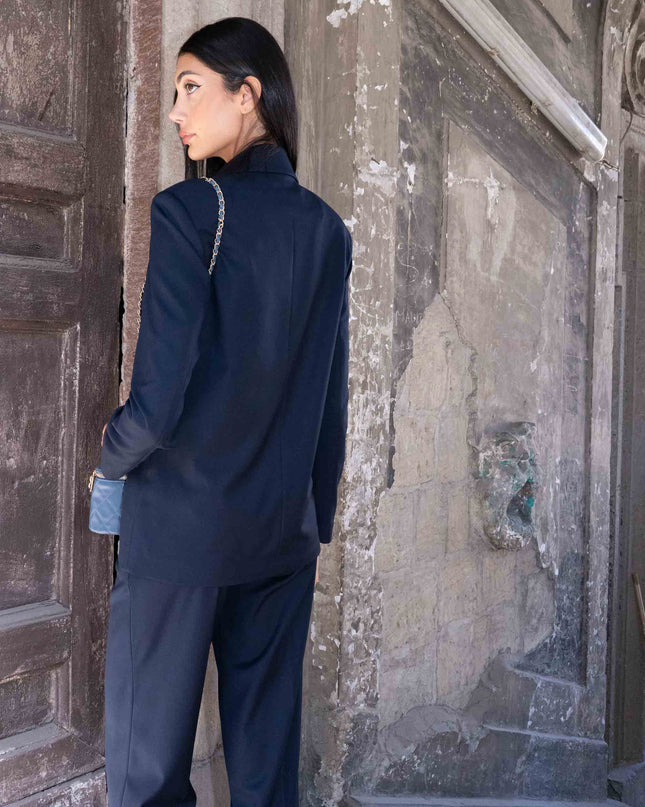 COM1303 TAILLEUR CON GIACCA OVER BLU
