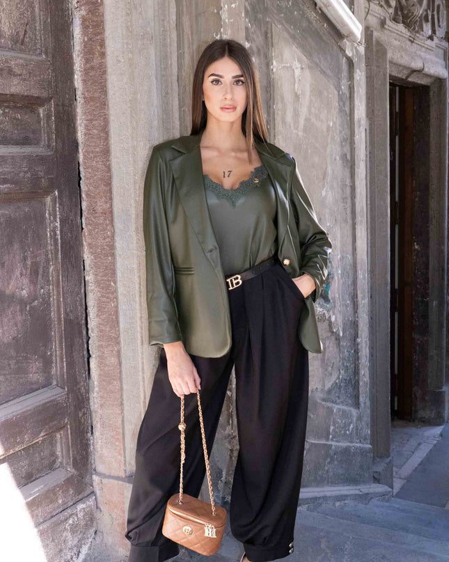 TOP0651 TOP ECOPELLE VERDE