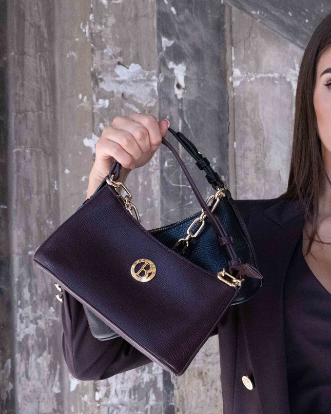 BO01899 BORSA PICCOLA TRAPEZIO VINO