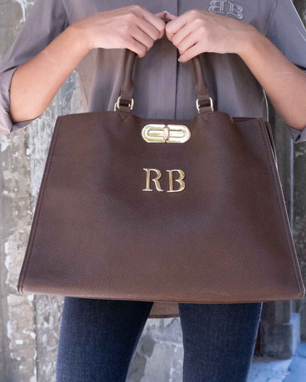 BO01907 BORSA GRANDE CON RB METAL MORO