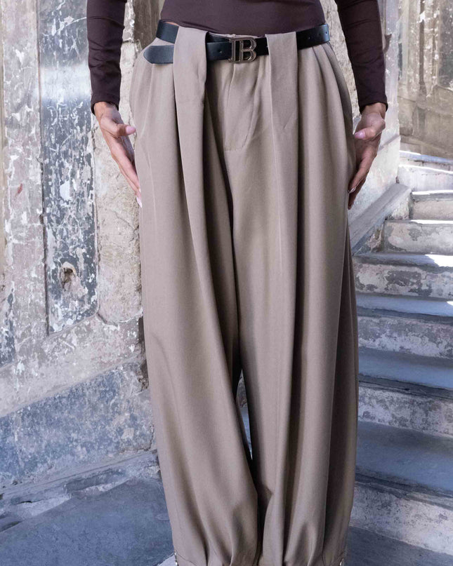 PAN4982 PANTALONE CON PENCE BEIGE