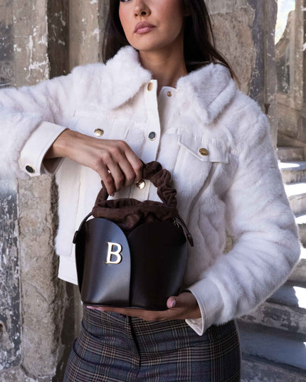 BO01901 BORSA SECCHIELLO FIORE MORO