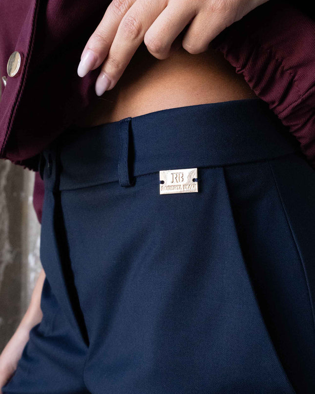 PAN5009 PANTALONE PALAZZO BLU