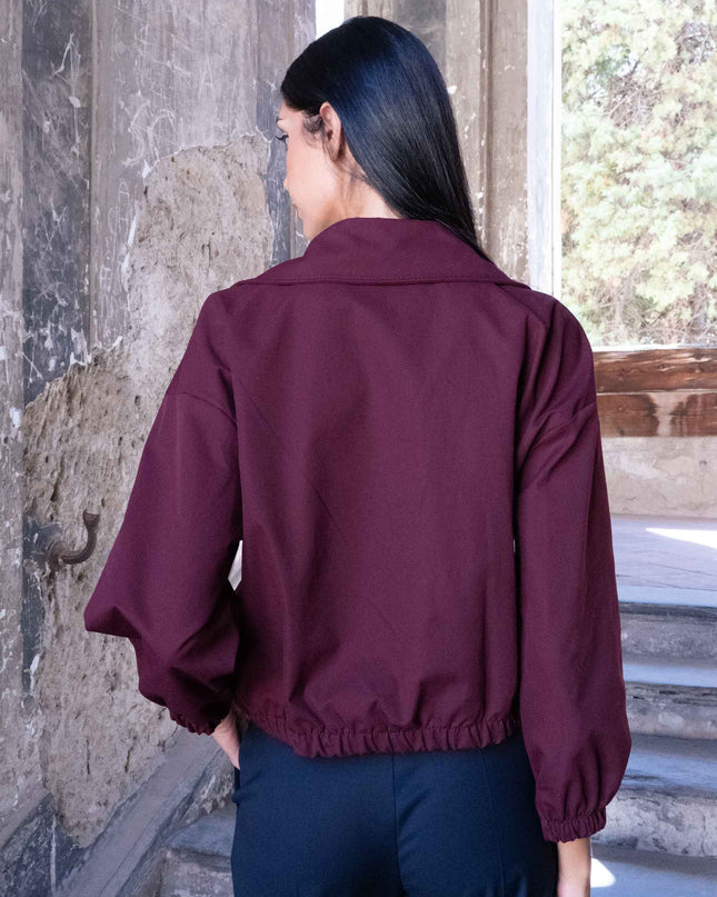 GIA1180 GIACCA CORTA DOPPIOPETTO BORDEAUX