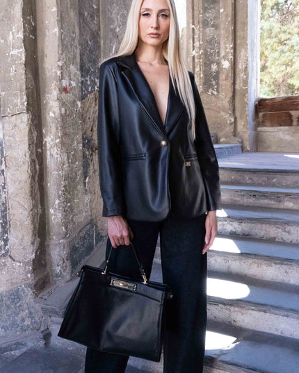 BO01886 BORSA TRAPEZIO NERO