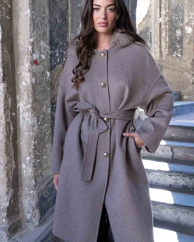 CAP0759 CAPPOTTO LUNGO BEIGE