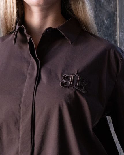 CAM1667 CAMICIA CON RICAMO BB MORO