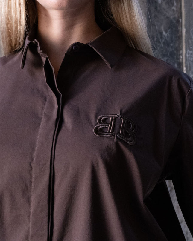 CAM1667 CAMICIA CON RICAMO BB MORO