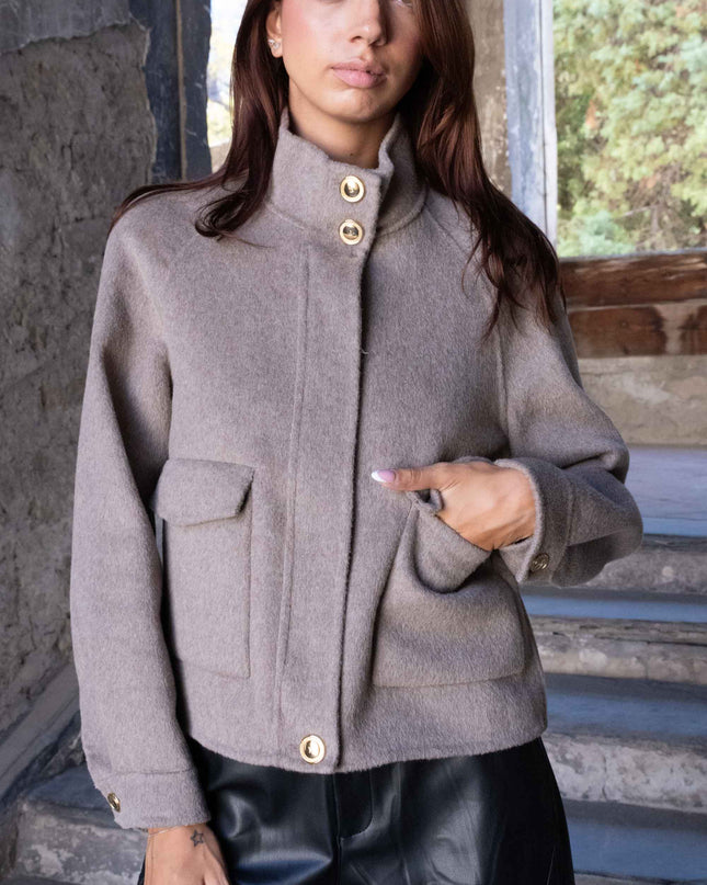 GIU1848 GIUBBINO IN LANA BEIGE