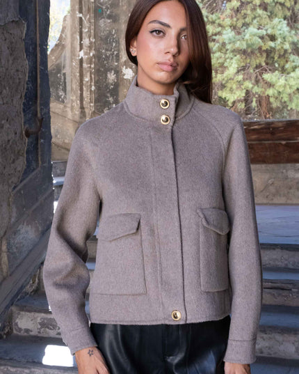 GIU1848 GIUBBINO IN LANA BEIGE