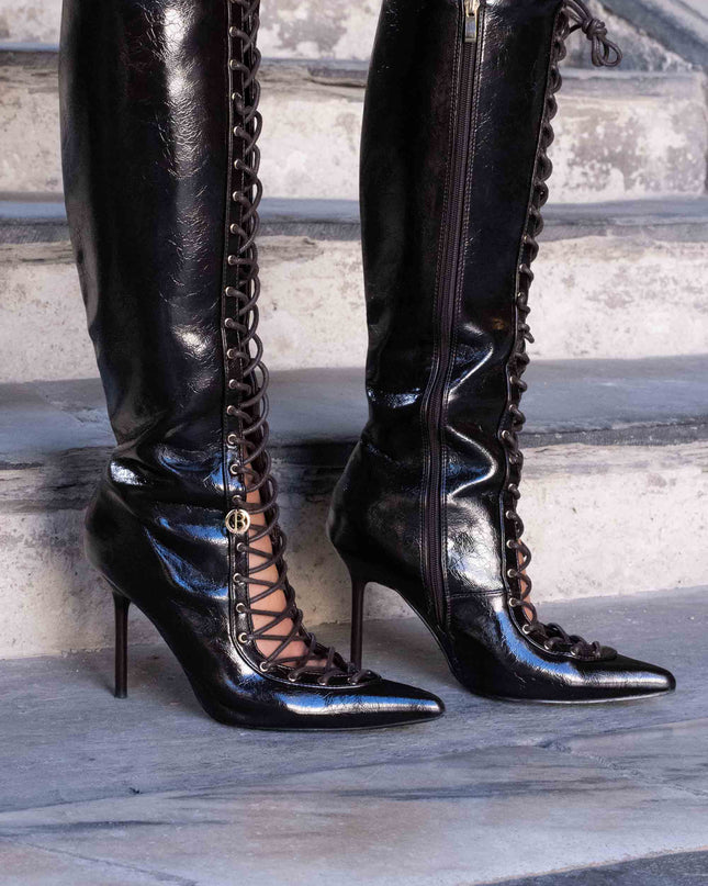 ST00026 STIVALE CON STRINGHE MORO