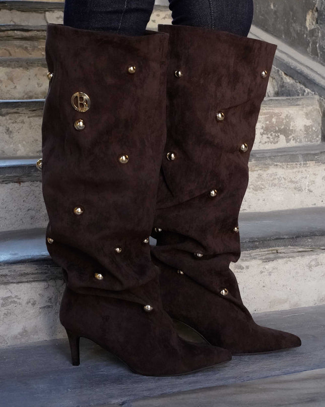 ST00025 STIVALE IN SUEDE MORO