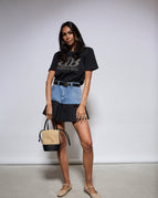 DENIM/BLACK