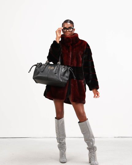 BO01802 BORSA IN ECOPELLE NERO