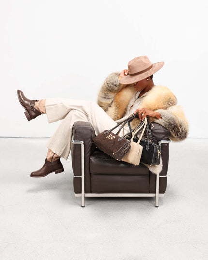GIA1177 GIACCA LUNGA IN VOLPE BEIGE