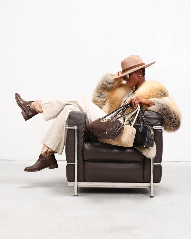 GIA1177 GIACCA LUNGA IN VOLPE BEIGE