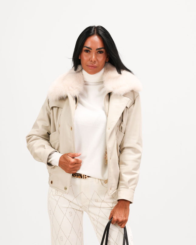 MAG8129 MAGLIA COLLO ALTO PANNA