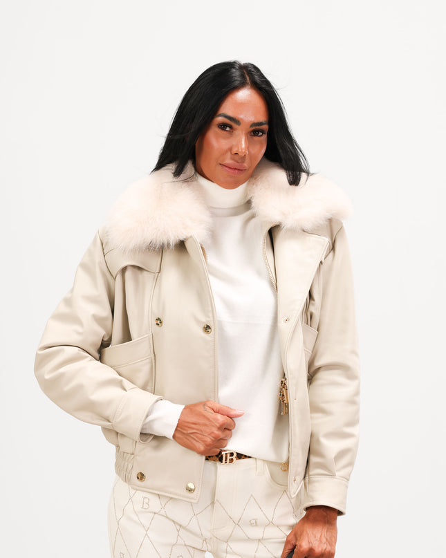 MAG8129 MAGLIA COLLO ALTO PANNA