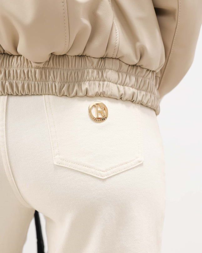 PAN4962 DENIM CON ROMBI STRASS CREMA