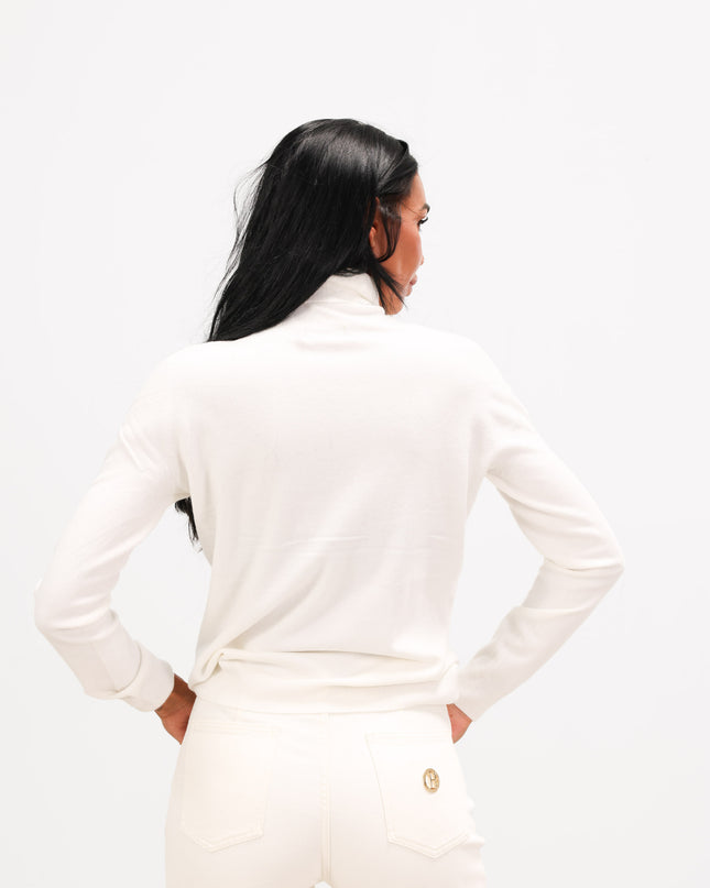 MAG8129 MAGLIA COLLO ALTO PANNA