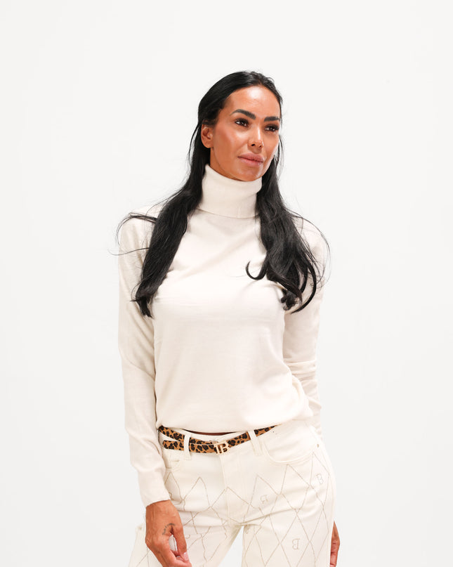 MAG8129 MAGLIA COLLO ALTO BEIGE