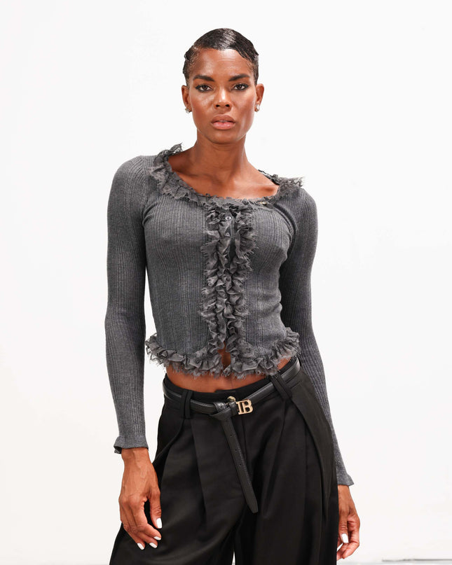 MAG8121 MAGLIA ROUCHES GRIGIO