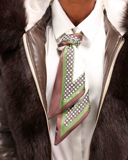 CAM1654 CAMICIA CON FOULARD BIANCO